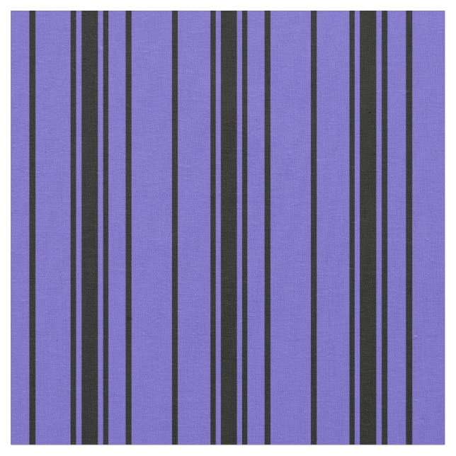 Slate Blue and Black Lines Fabric (Close Up)