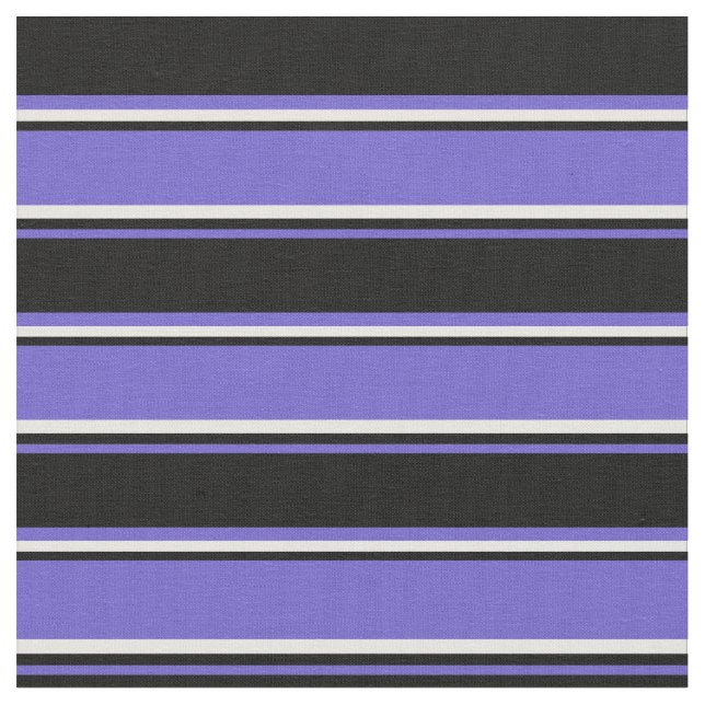 Slate Blue, Black, and Mint Cream Coloured Pattern Fabric (Close Up)