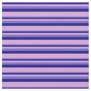 Slate Blue, Blue & Plum Striped/Lined Pattern Fabric