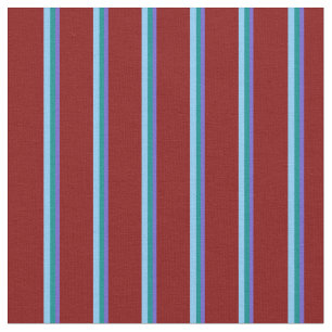 Slate Blue, Dark Cyan, Light Sky Blue & Maroon Fabric