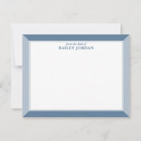 Slate Blue & Dusty Blue Frame Men's Stationery