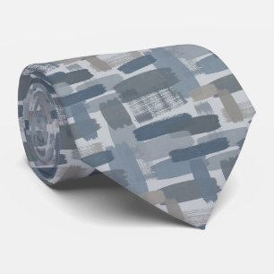 Slate Blue Faux Silk Abstract Designer Style Tie