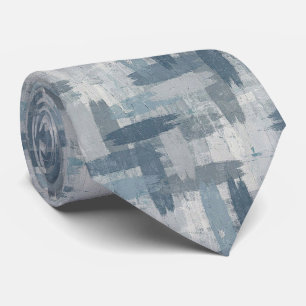 Slate Blue Faux Silk Abstract Designer Style Tie