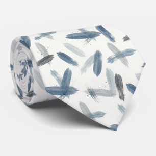 Slate Blue Faux Silk Abstract Designer Style Tie