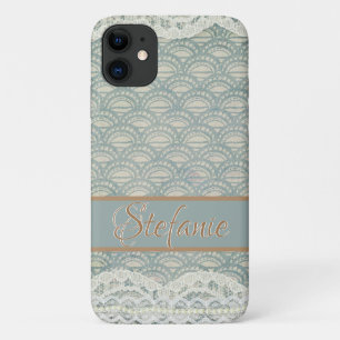 Slate Blue Lace II iPhone 11 Case