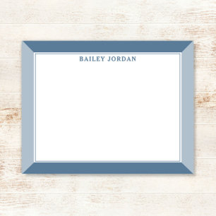 Slate Blue Men's 2-Tone Professional Stationery Card