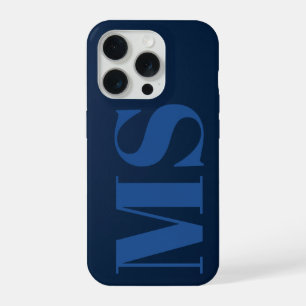 Slate Blue Minimal Monogram Case-Mate iPhone Case