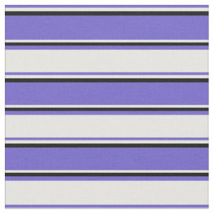 Slate Blue, Mint Cream & Black Coloured Lines Fabric