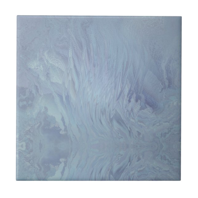 Slate Blue Ocean Wave Calm Water Ceramic Tile (Front)