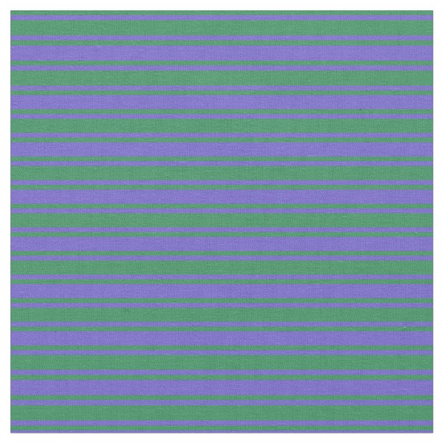 Slate Blue & Sea Green Stripes Fabric (Close Up)