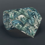 Slate Blue Teal Green Grey Paisley Art Pattern Tie<br><div class="desc">This unique necktie showcases a contemporary paisley flower pattern in slate grey blue, teal green, and grey. The ornate, funky, and whimsical design appeals to both artistic trendsetters and enthusiasts of vintage retro and nouveau deco art styles. It offers an attractive and trendy look, making it suitable for the professional...</div>