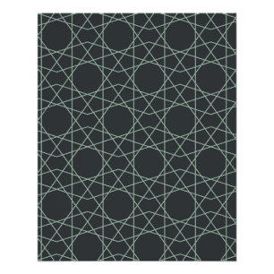 Slate Celadon Geometry Poster