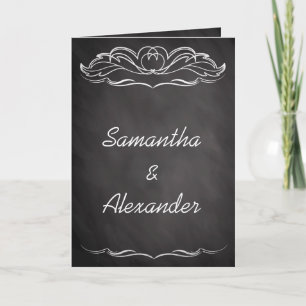 Slate Chalkboard Wedding Invitation