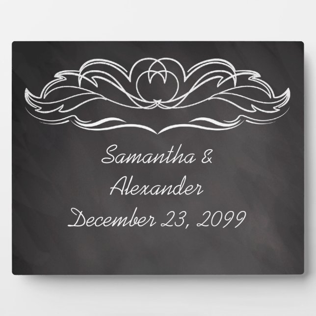 Slate Chalkboard Wedding Plaque (Front)