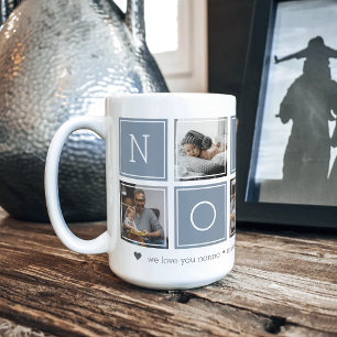 Slate Custom Nonno 5 Photo Colorblock Collage Coffee Mug