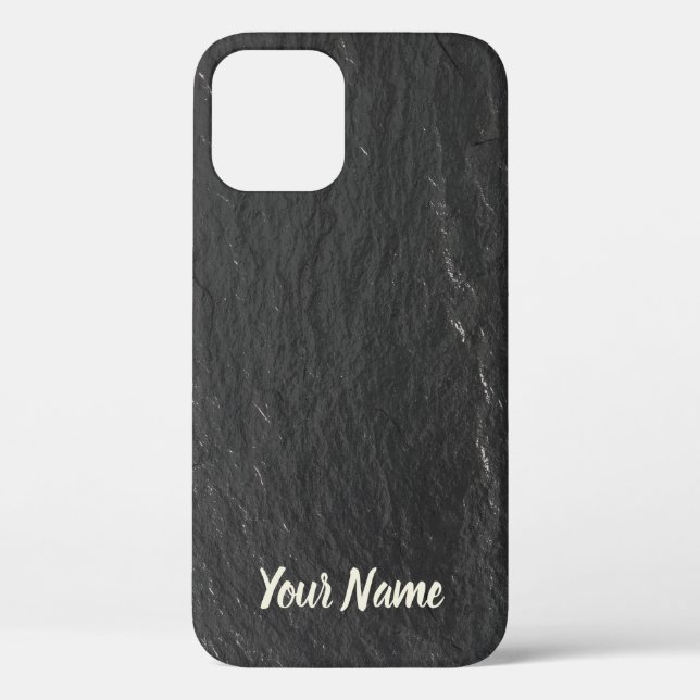 Slate glittering Background black Shale texture Case-Mate iPhone Case (Back)