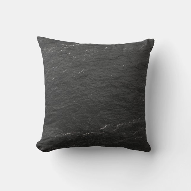 Slate glittering Background black Shale texture Cushion (Front)