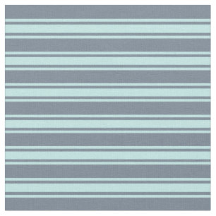 Slate Gray and Turquoise Lines Fabric