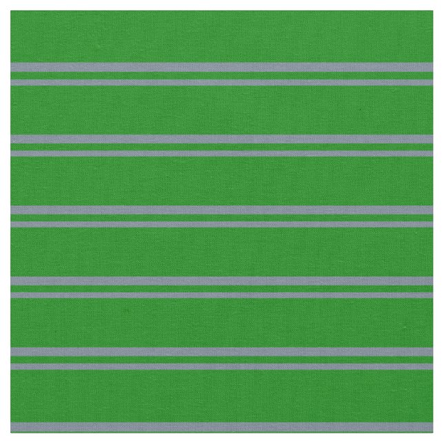Slate Grey and Green Stripes Pattern Fabric (Close Up)