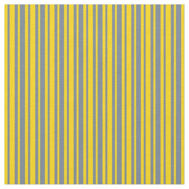 Slate Grey and Yellow Pattern Fabric (Close Up)
