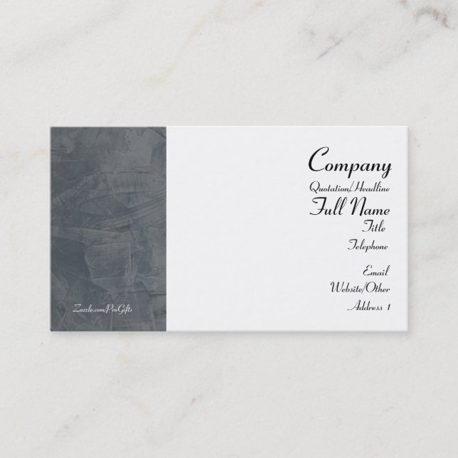 Slate Grey Business Cards (Front)