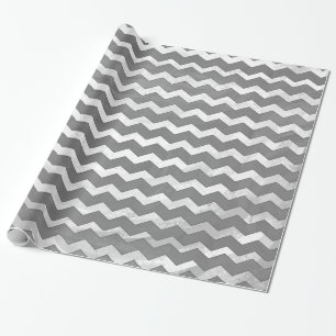 Slate Grey Chevron Pattern Wrapping Paper