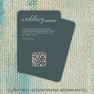 Slate Grey • Elegant Modern Wedding Enclosure Card