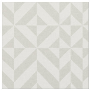 Slate Grey Geometric Deco Cube Pattern Fabric