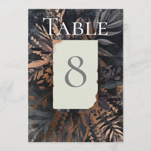 Slate grey gilded effect Table Number