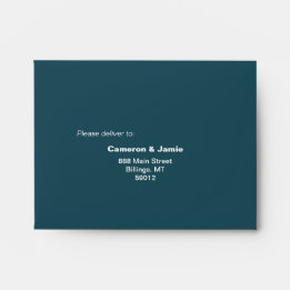 Slate Grey Love Typography Pattern Wedding RSVP Envelope