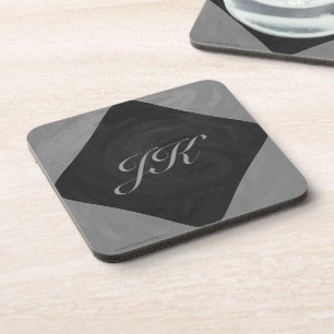 Slate Grey Monogram Coaster