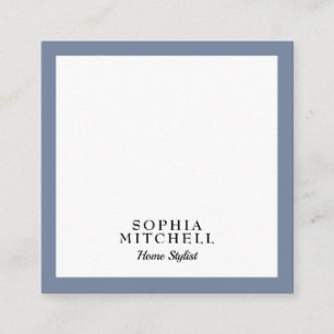 Slate Grey Square Business Cards