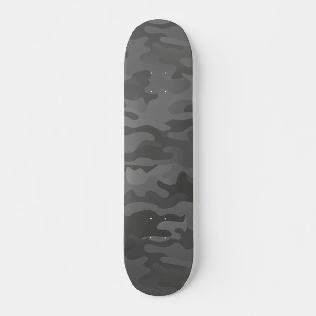 Slate Grey Stealth Camo Skateboard (Front)
