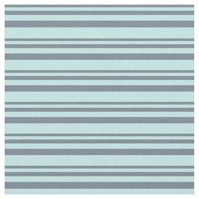 Slate Grey & Turquoise Coloured Lines Fabric (Close Up)