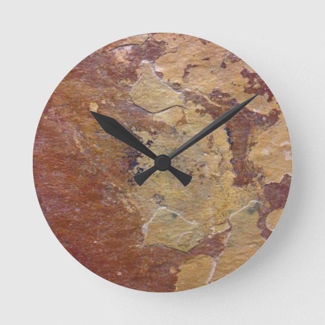 Slate Look Round Clock (Front)