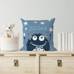 Slate   Personalised Monster Cushion