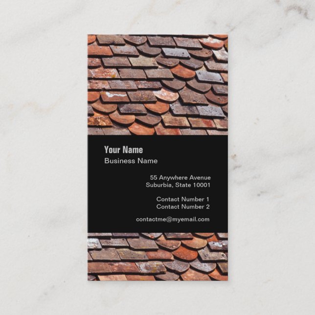 Slate Roof Tiler Slater Template Business Card (Front)
