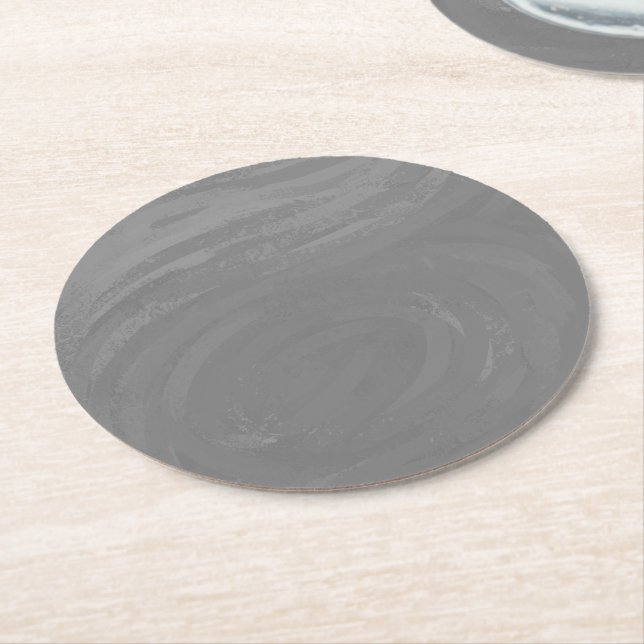 Slate Round Paper Coaster (Angled)