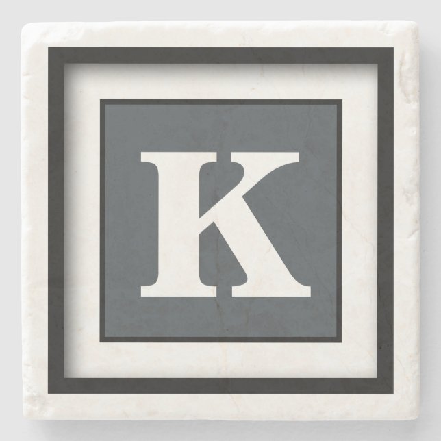 Slate Simple Full Colour Stone Coaster (Front)