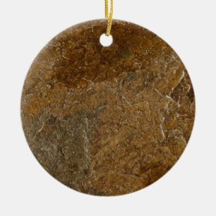 Slate Stone Background - Customised Template Blank Ceramic Ornament