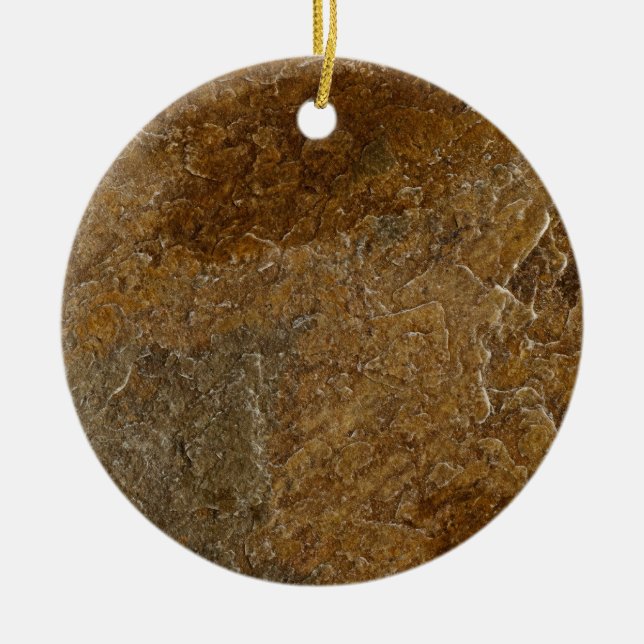 Slate Stone Background - Customised Template Blank Ceramic Ornament (Front)