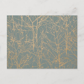 Slate 'Tree' Wedding RSVP Invitation Postcard