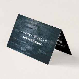 Slate Wall, Modern Style Double Loyalty Business Card