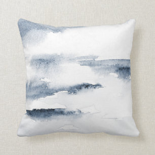 Slate Watercolor Abstract Cushion