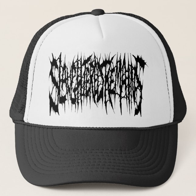 Slaughtered Remains - Black Logo Trucker Hat (Front)