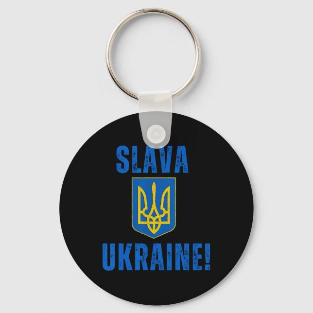 Slava Ukraine  Key Ring (Front)