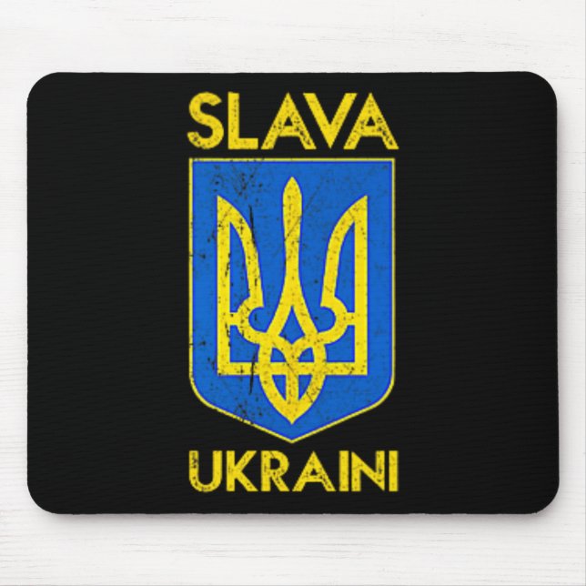 Slava Ukraini Glory To Ukraine2  Mouse Pad (Front)