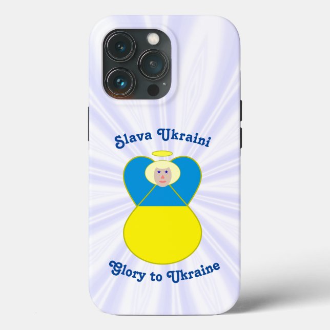 Slava Ukraini Glory to Ukraine Angel Case-Mate iPhone Case (Back)