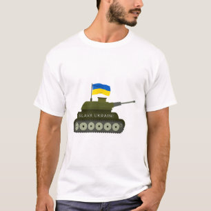 Slava Ukraini Glory To Ukraine Army Tank With Ukra