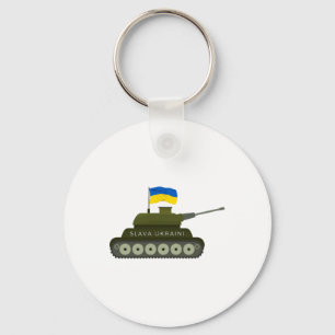 Slava Ukraini Glory To Ukraine Army Tank With Ukra Key Ring